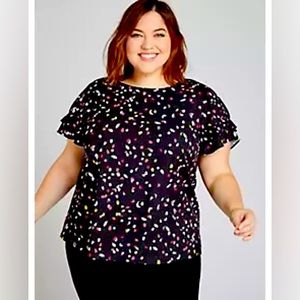 Lane Bryant Flutter-sleeve Tee
